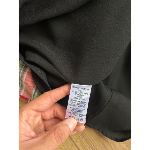 Hill House Matilda Mini Dress Tartan Plaid Metallic Puff Sleeve preppy small - Picture 6 of 9